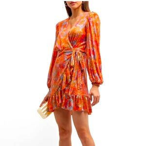 One33 dress orange sequin size 6